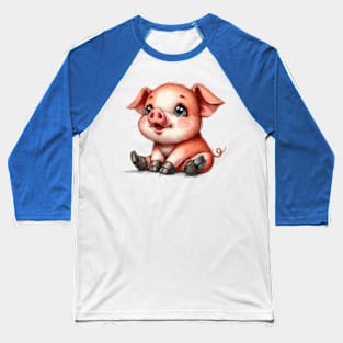 CUTE PIGGY Baseball T-Shirt